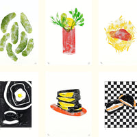 Art School x Ellie Edwards x Morty and Bob's Kensal Rise collaboration linocut series Full set