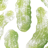 Art School x Ellie Edwards x Morty and Bob's Kensal Rise collaboration linocut series, Pickles detail
