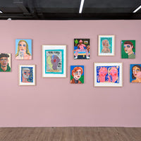 In my dreams you are real by artist and printmaker Amy Wiggin for Art School Prints (installation shot from the exhibition, The Right Kind of Man, with David Horgan)