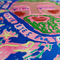 Art School Prints Amy Wiggin I only have eyes for you monotype detail