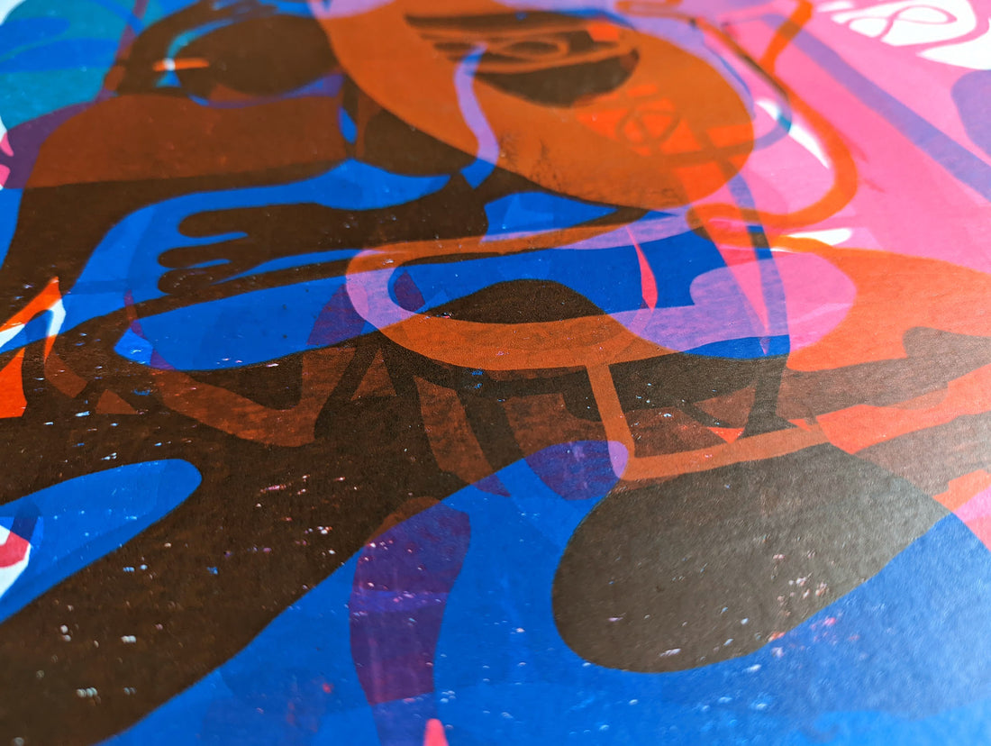 Art School Artist and Printmaker Alice Irwin Screenprint Journey 1 detail image 2