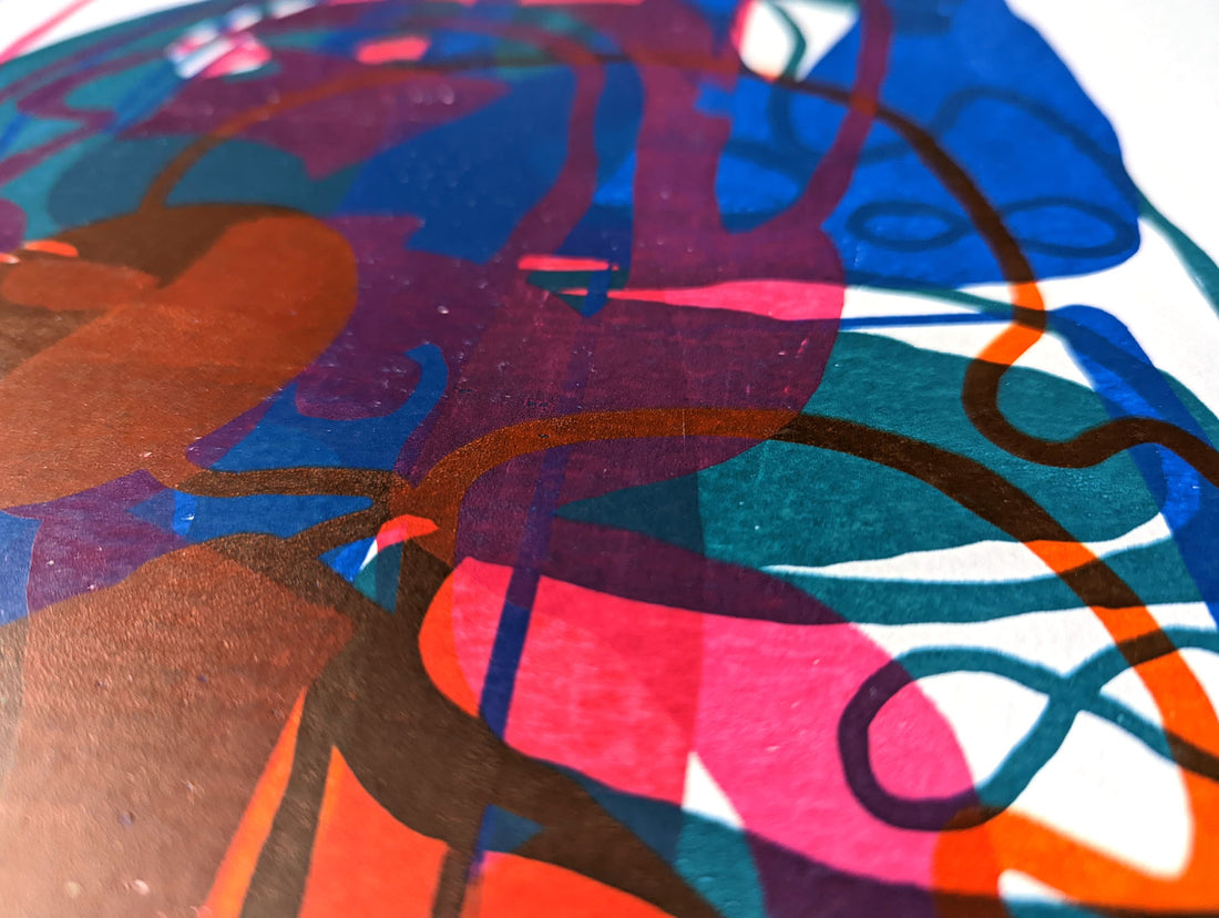 Art School Artist and Printmaker Alice Irwin Screenprint Journey 2 detail image 2