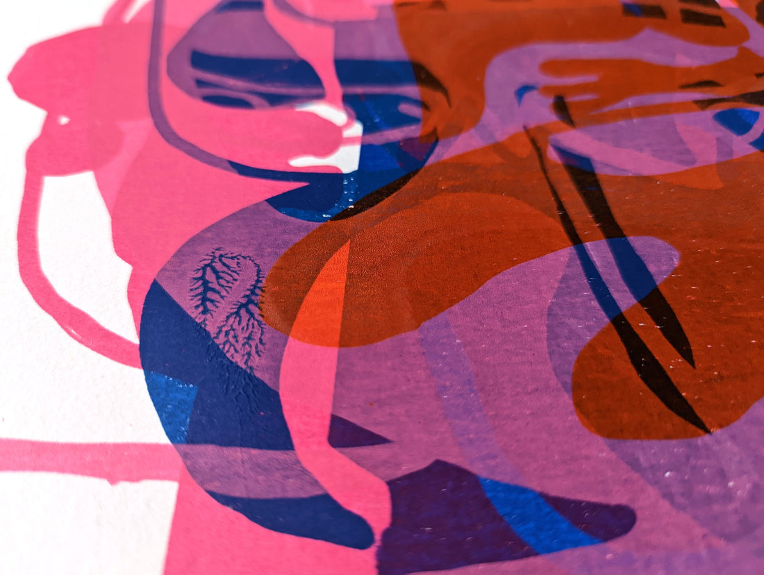 Art School Artist and Printmaker Alice Irwin Screenprint Journey 4 detail image