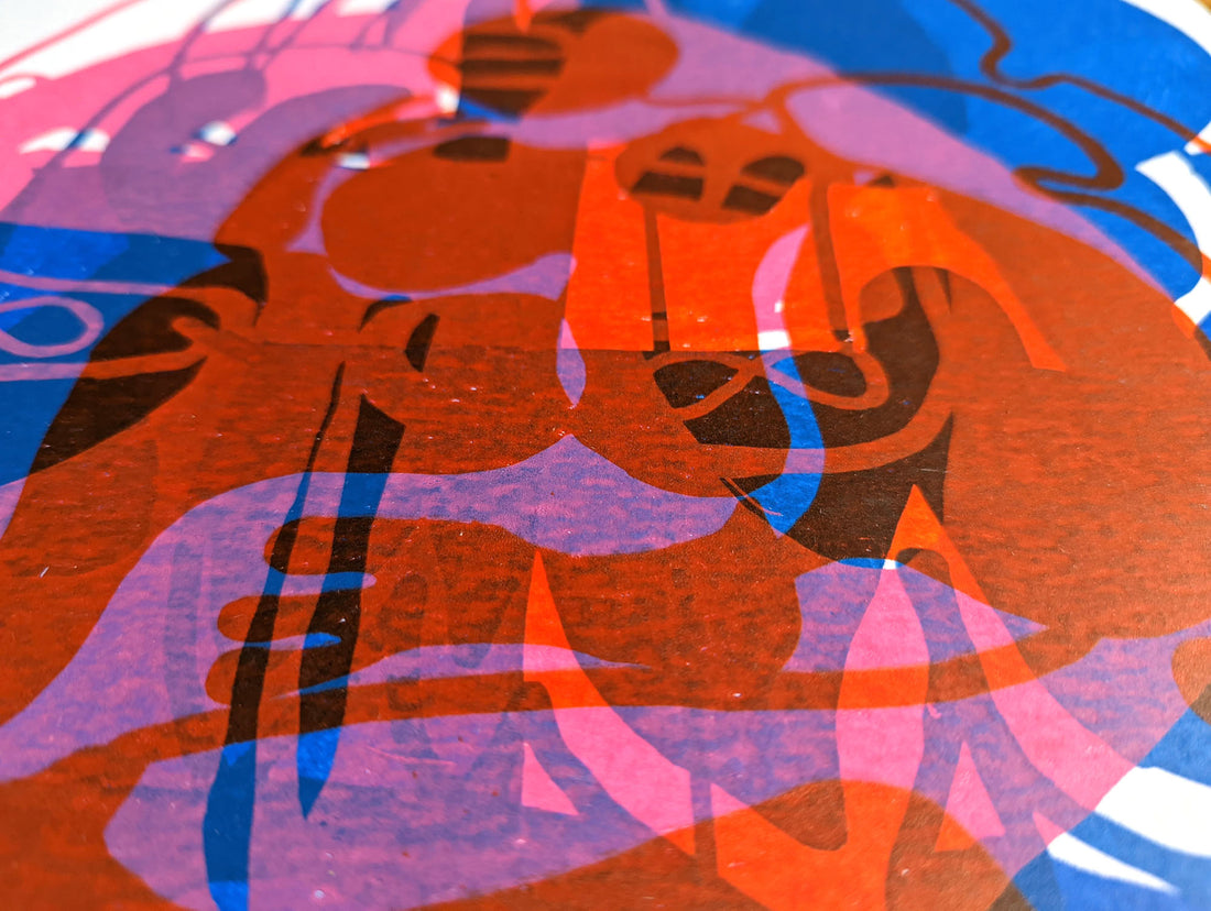Art School Artist and Printmaker Alice Irwin Screenprint Journey 6 detail image 2