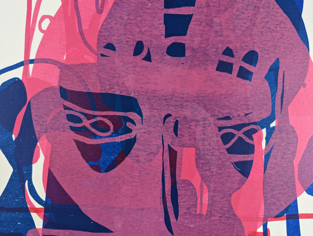 Art School Artist and Printmaker Alice Irwin Screenprint Journey 9 detail