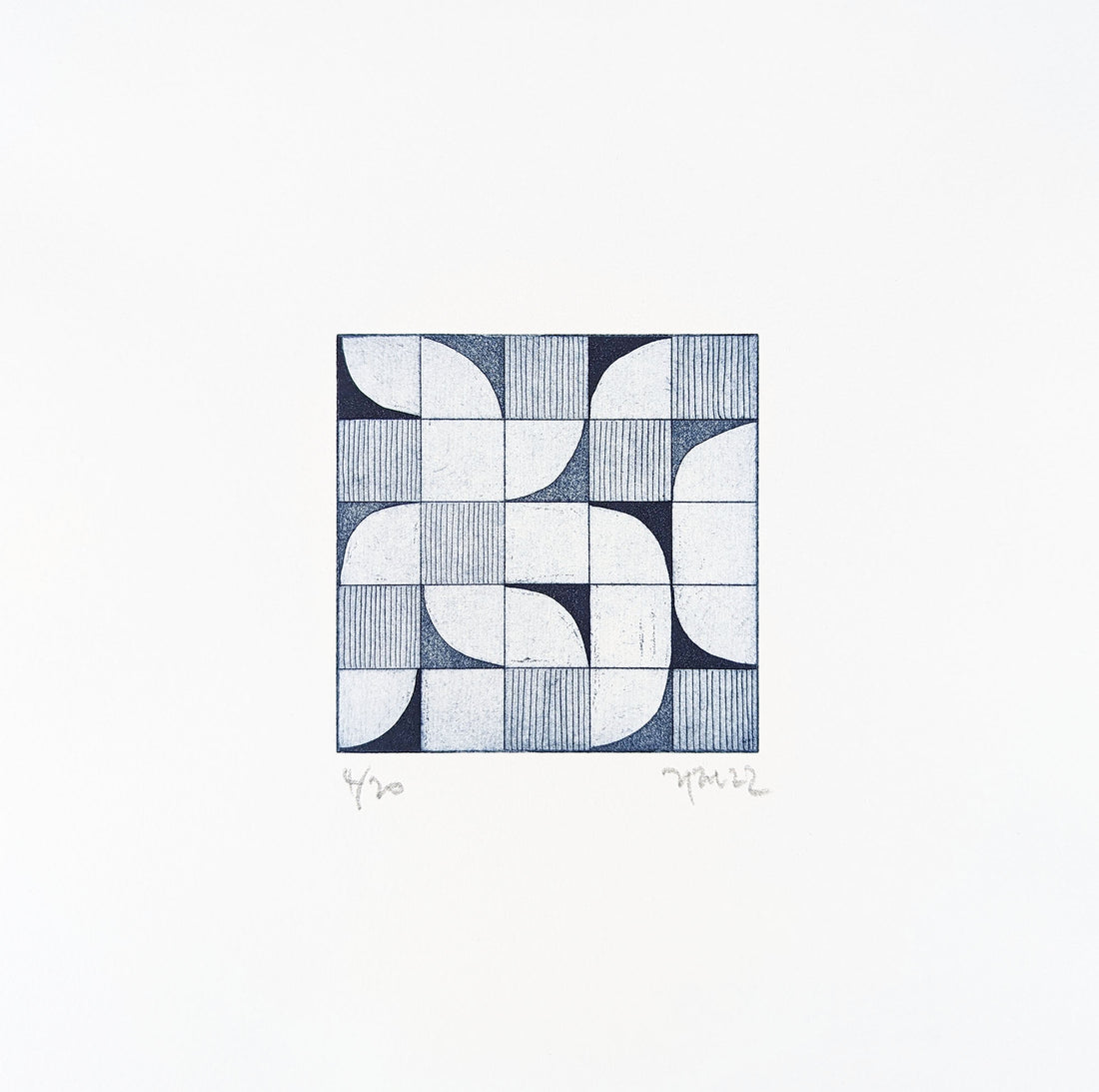 Randomly X by printmaker and artist Yoonjung Shim for Art School Prints, Etching with Aquatint