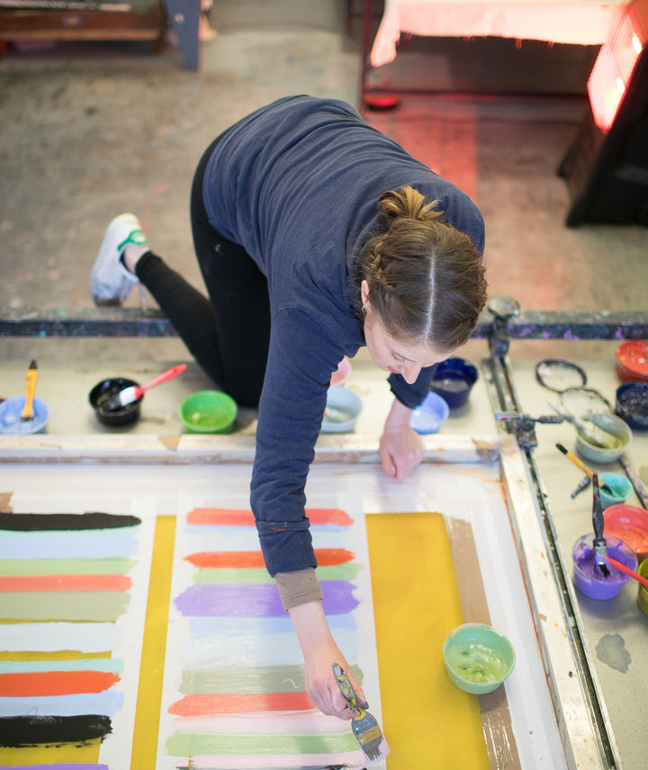 Art School artist and printmaker Katy Binks at Bainbridge Studio London