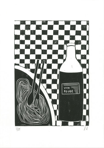 Art School: Ellie Edwards, Spaghetti and Vin Rouge